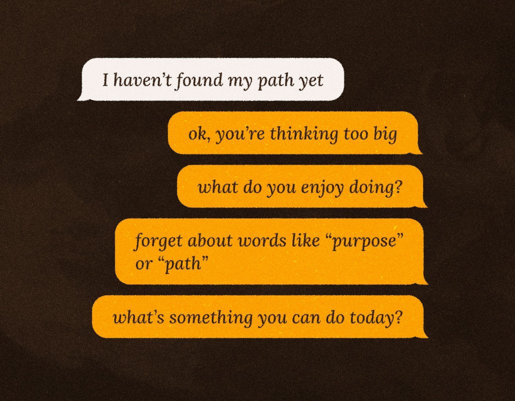 Take Ash Lamb’s advice when you feel overwhelmed, lost, or stagnant.

You’re thinking too big. Think small