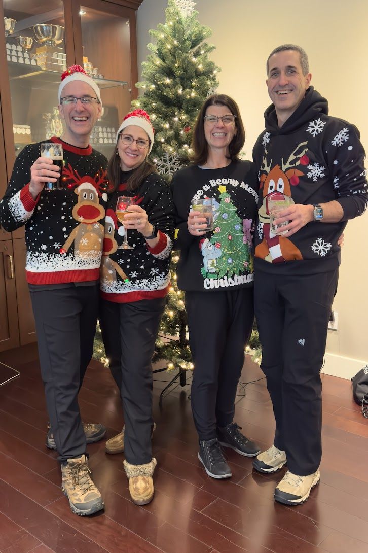 Our 5U Saturday League recently wrapped up its first season with an Ugly Sweater bonspiel and potluck lunch. A popular new league at #OakvilleCurlingclub, the curlers were decked out in their finest and funniest festive sweaters for the event. Photos: 
buff.ly/4iVextu