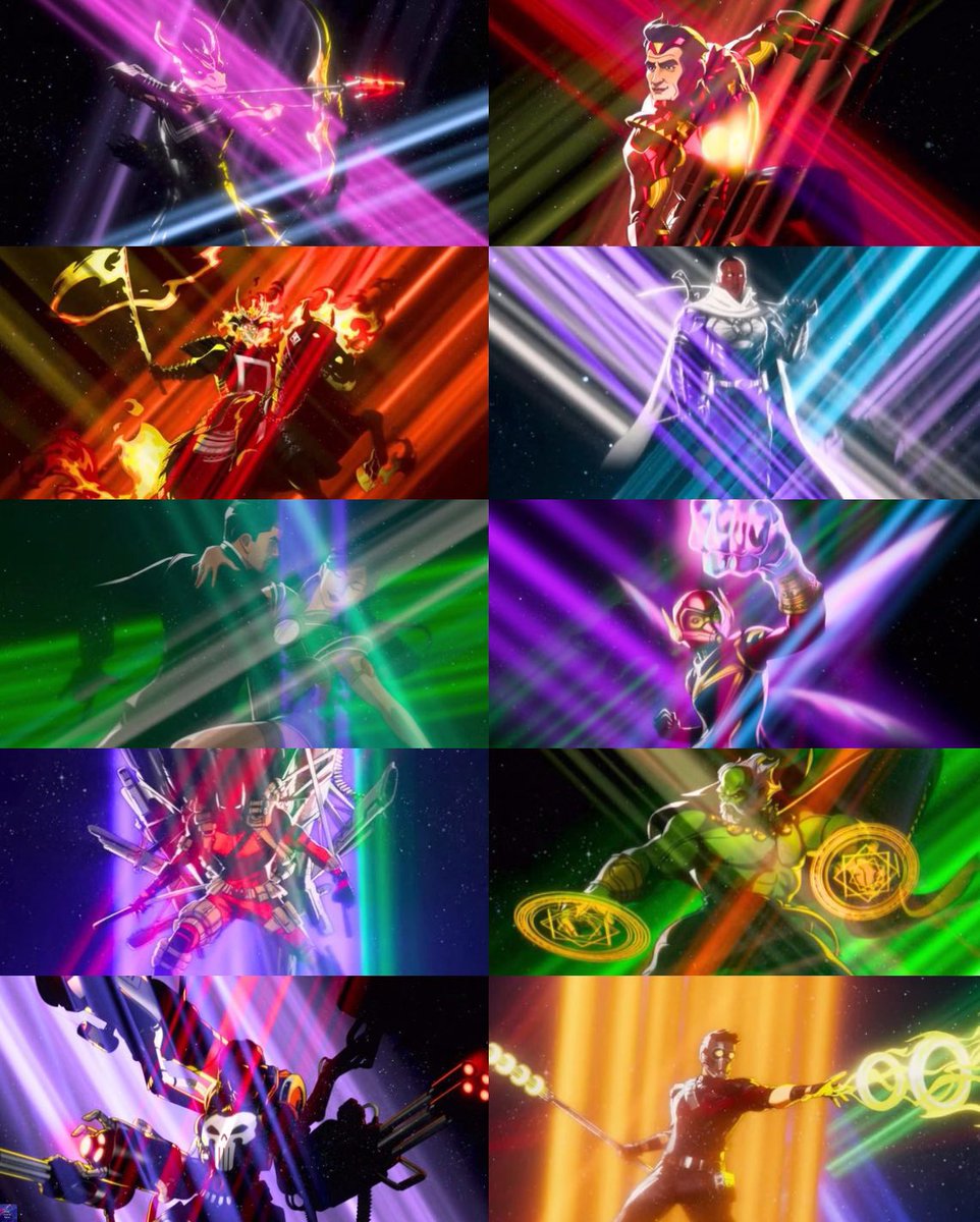 Variants in the finale of ‘WHAT IF…?’ Season 3:

• Dragon Hawkeye
• Kingo as Iron Man
• Samurai Ghost Rider
• Blade as Moon Knight
• Sersi and Howard Stark
• Ms. Marvel as The Wasp
• Comic-Accurate Deadpool
• Maestro as Doctor Strange
• Riri Williams as The Punisher
•