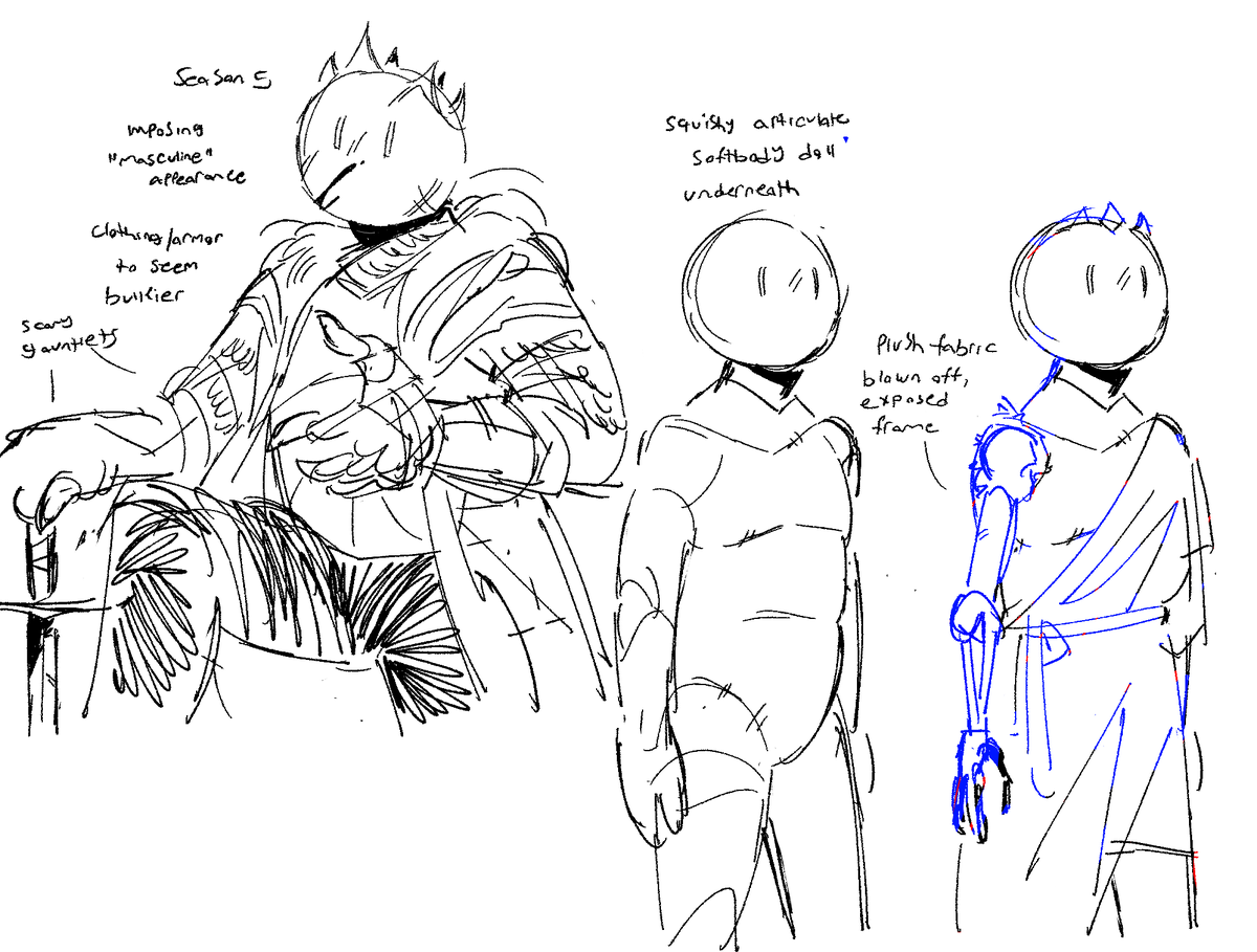 lifesteal design sketches.... mer has been showing me season 5 and it sucks. but it sucks so goodly