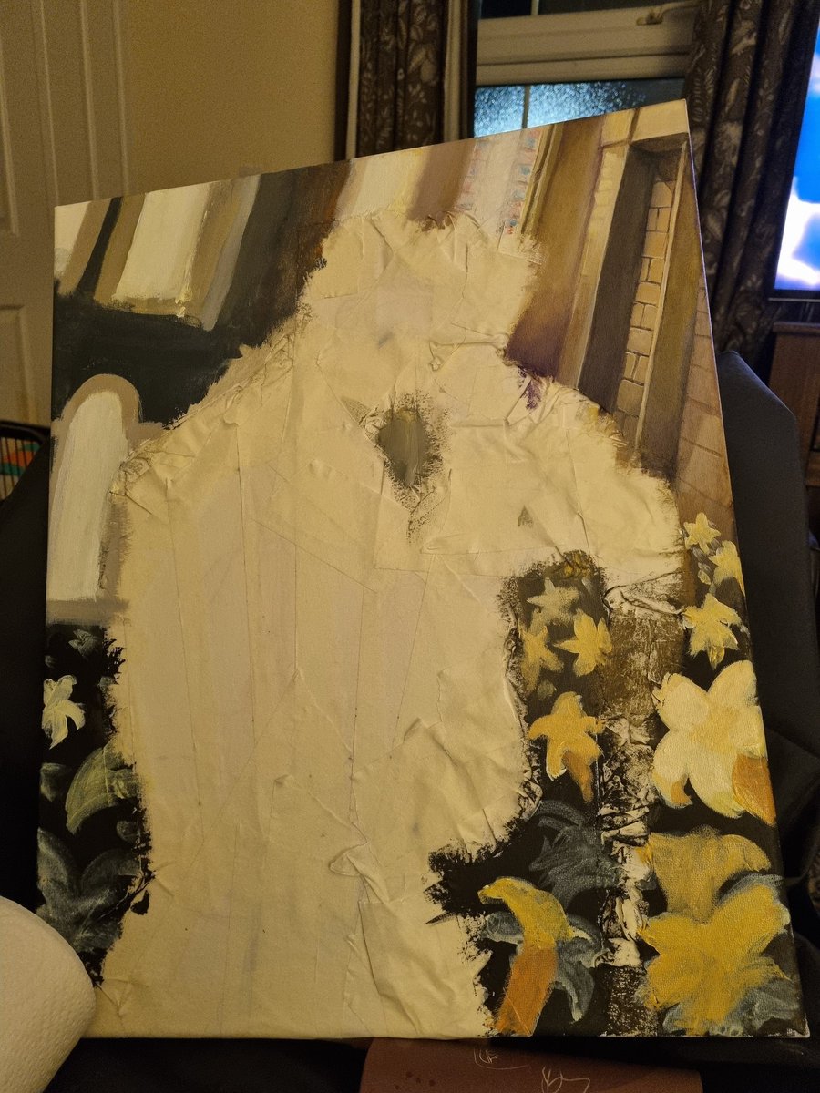 Spookypandagirl's tweet photo. Trusting the process is working!

Background is coming along nicely!

Characters are masking taped to make painting the bg easier without losing the sketch base https://t.co/Oy1A3A5ztO