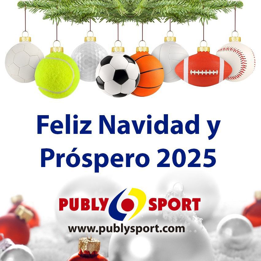 ❤️ Desde Publy Sport os queremos desear unas Felices Fiestas y Próspero 2025 💚

🩵 Mucha salud y deporte 💛

⚽🏀🏐⚾🎾
