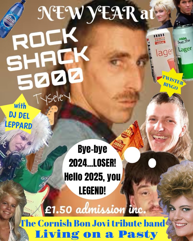 Don’t miss New Year 2024k into 2025k at Rock Shack 5000! 🎸🤘 

Just mention “Tommy Quang’s World of Strange” at the bar to get 20% off a refreshing pint of Tesco Value lager! 🍺🎉
