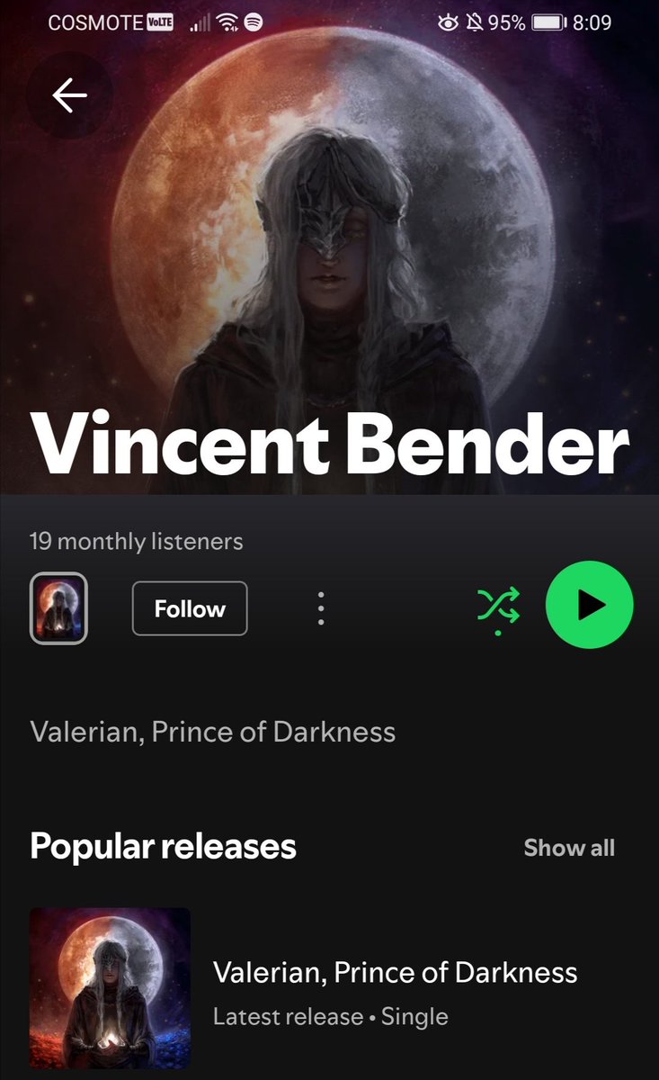 Almost 20 monthly listeners let's go! Thanks to everybody who checked it out. Can't wait to release more music in January! 🤩 #DarkSouls #ELDENRING