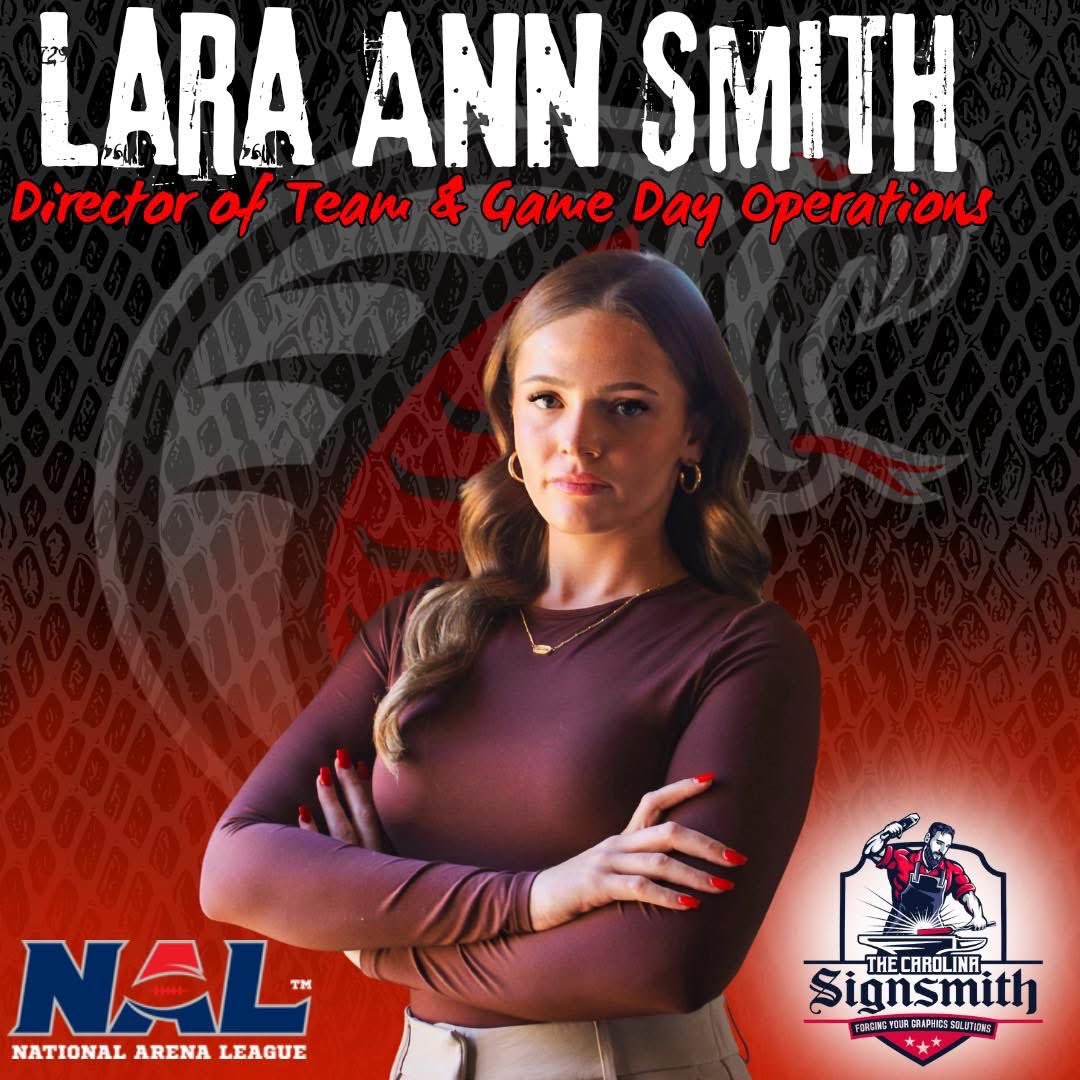 Lara Ann Smith (@laraannsmith) on Twitter photo Extremely blessed to have accepted the role of Director of Team & Game Day Operations with the Carolina Cobras! Letβs work πͺππ
<a href="/CarCobras/">Carolina Cobras</a> Extremely blessed to have accepted the role of Director of Team & Game Day Operations with the Carolina Cobras! Letβs work πͺππ
<a href="/CarCobras/">Carolina Cobras</a>