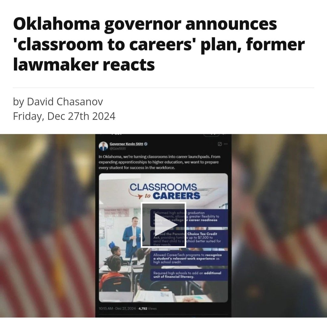 DoomScroling's tweet photo. Gov Stitt of OK announced a new program requiring students to do 1 of the following to graduate:

-be accepted into a college
-be accepted into a trade school
-if a student is not accepted to college or trade school,or can't afford the cost,they will be required to join the army https://t.co/1wmSE5ZwCJ