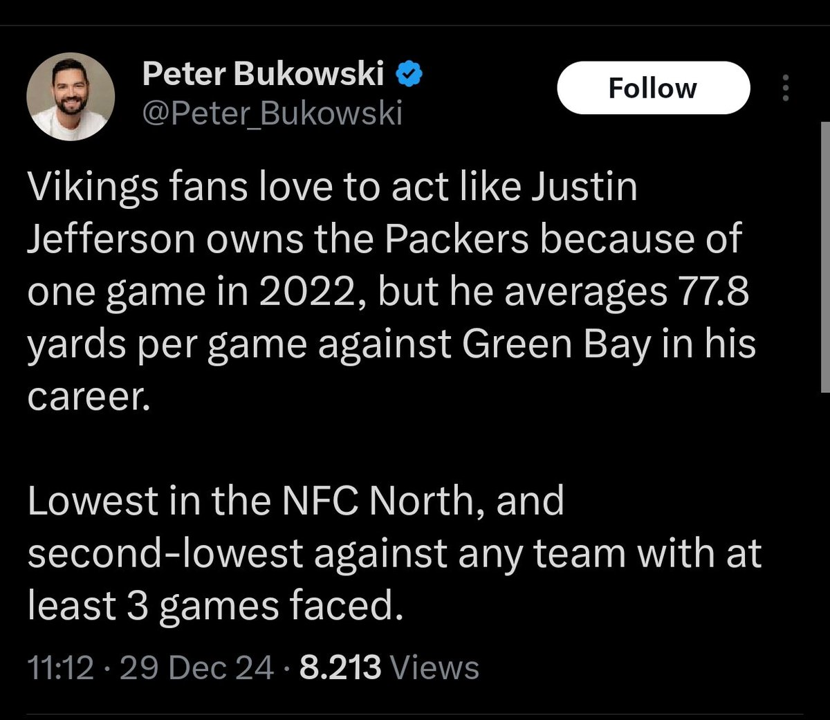 That's a 1,322-yard pace despite including games with Jaren Hall and Sean Mannion and one he barely played in his rookie season btw