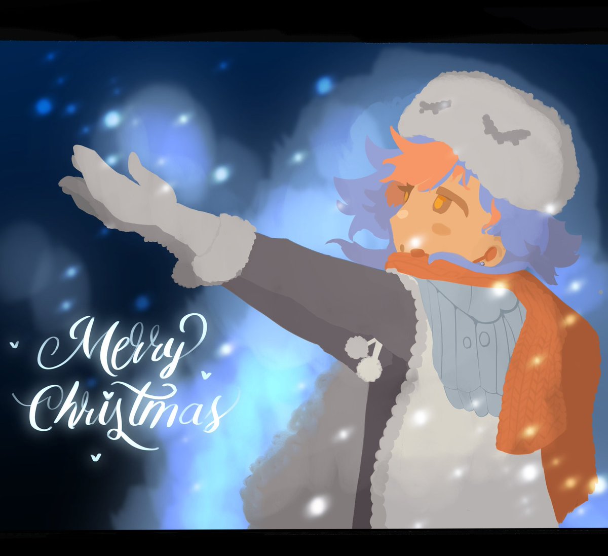 hello there! hope everyone is having an awesome end to their 2024s. more like 2020 SNORE. LOL. i’ve not drawn much recently but i’m just posting my secret santas of the year! the halloween one was for buddy sun, and the christmas one was for dearest rae !! 🎃🐈‍⬛ 🎄❄️