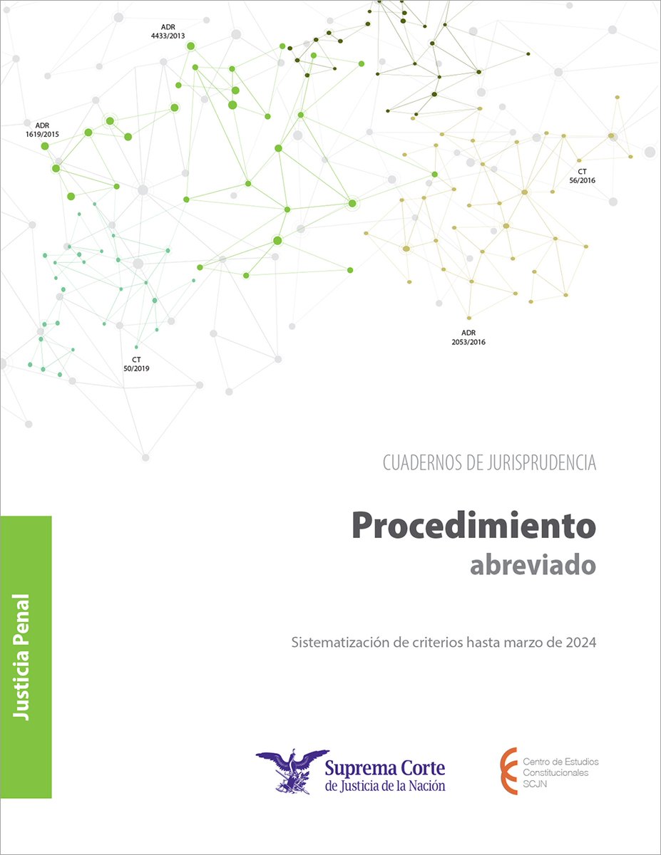 El procedimiento abreviado implica una reducción significativa de la pena que sería impuesta de seguirse el proceso penal or­dinario. En este nuevo #CuadernoDeJurisprudencia te presentamos los que ha dicho la <a href="/SCJN/">Suprema Corte</a> al respecto.

Descárgalo gratis aquí: sitios.scjn.gob.mx/cec/editorial/…