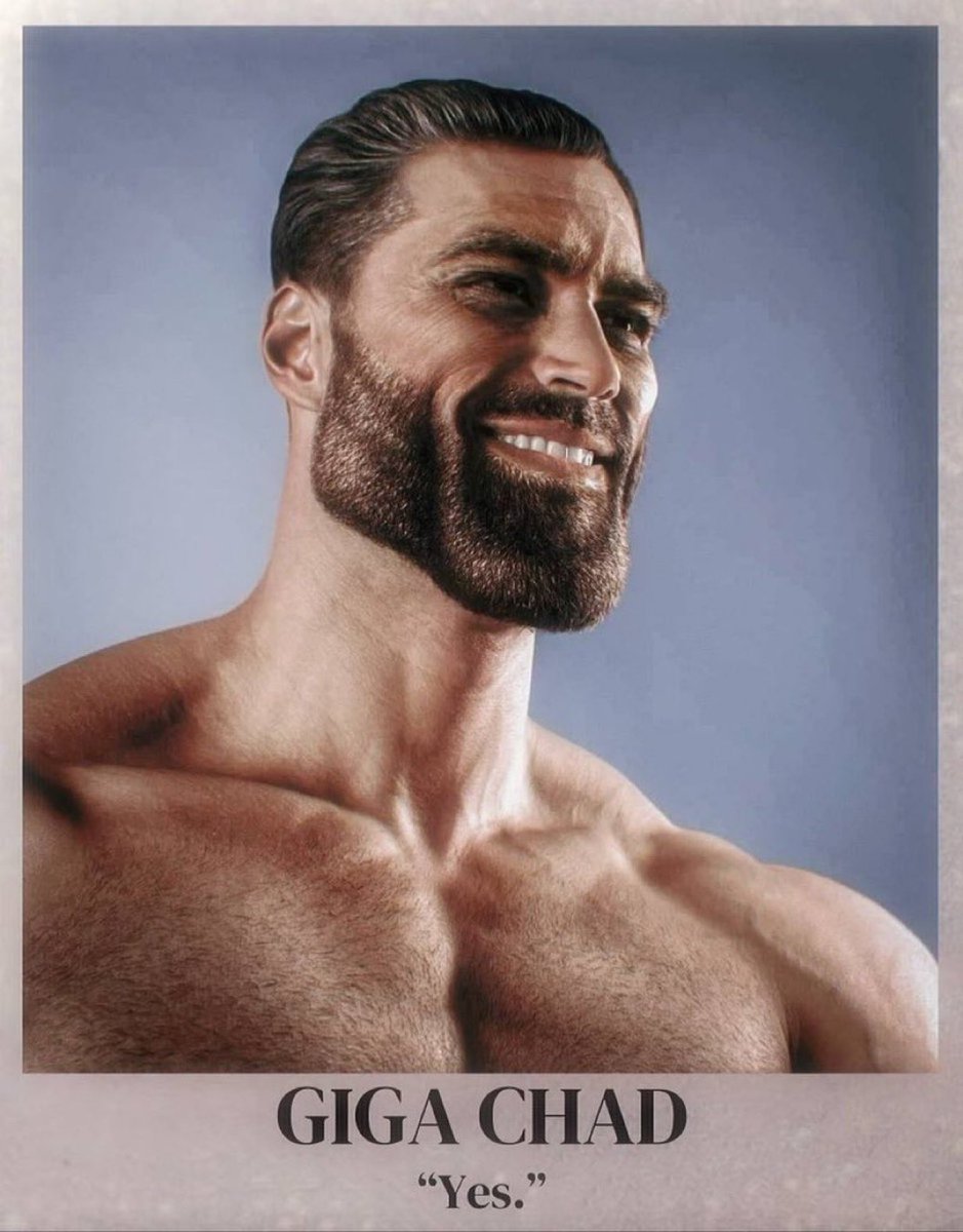 GIGACHAD_meme's tweet image. “Yes.”