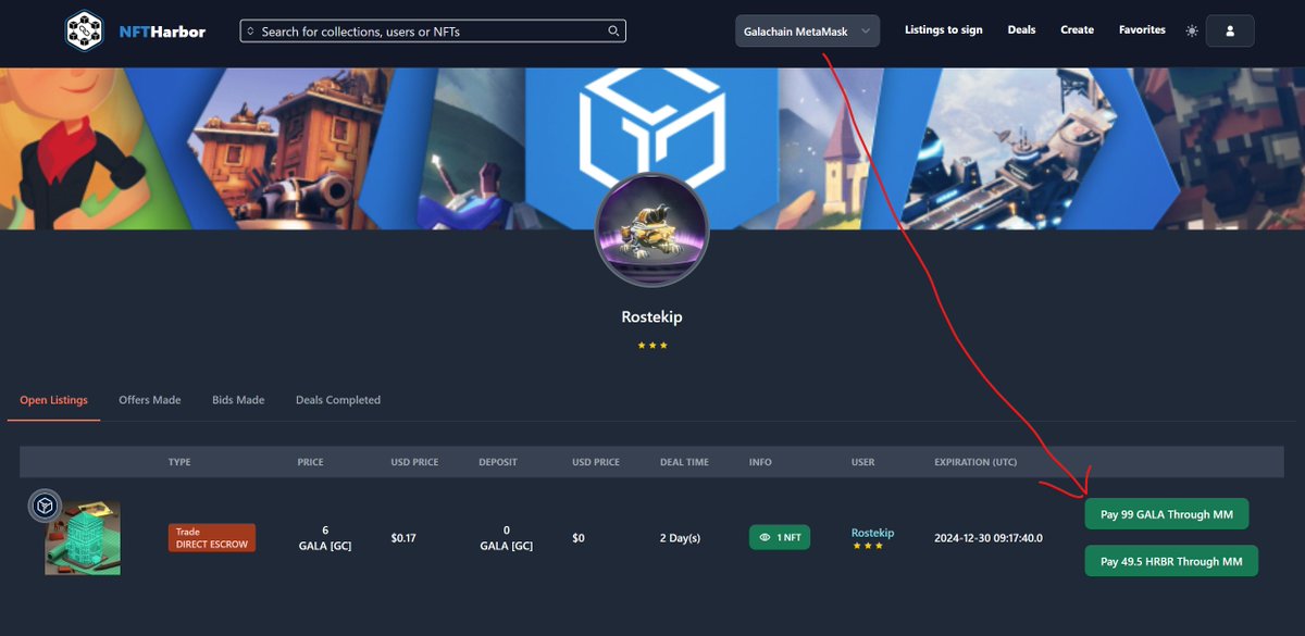You will be able to pay for any cancellation on Galachain MM. If you select it on top, it will automatically handle the difficult part for you. Just click on the button and Metamask will take care of the rest!