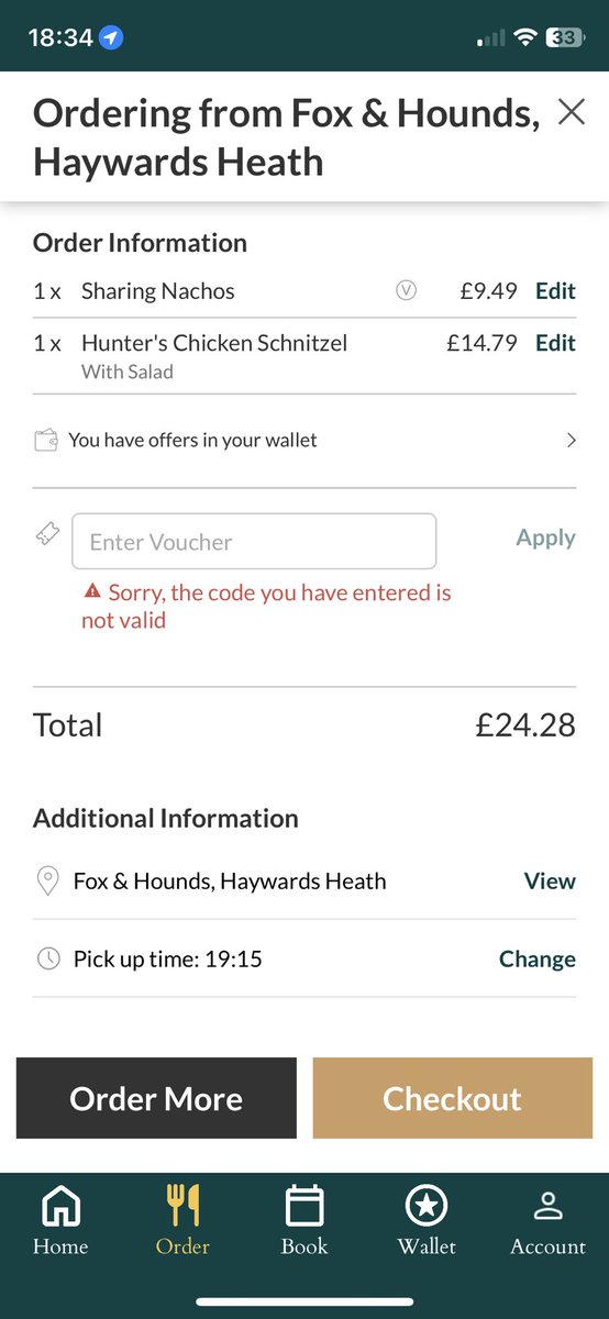 AMROOKIE88's tweet photo. @EmberInns any idea why I’m getting this when I try and put my loyalty voucher code in? https://t.co/ZKCykIqOaN