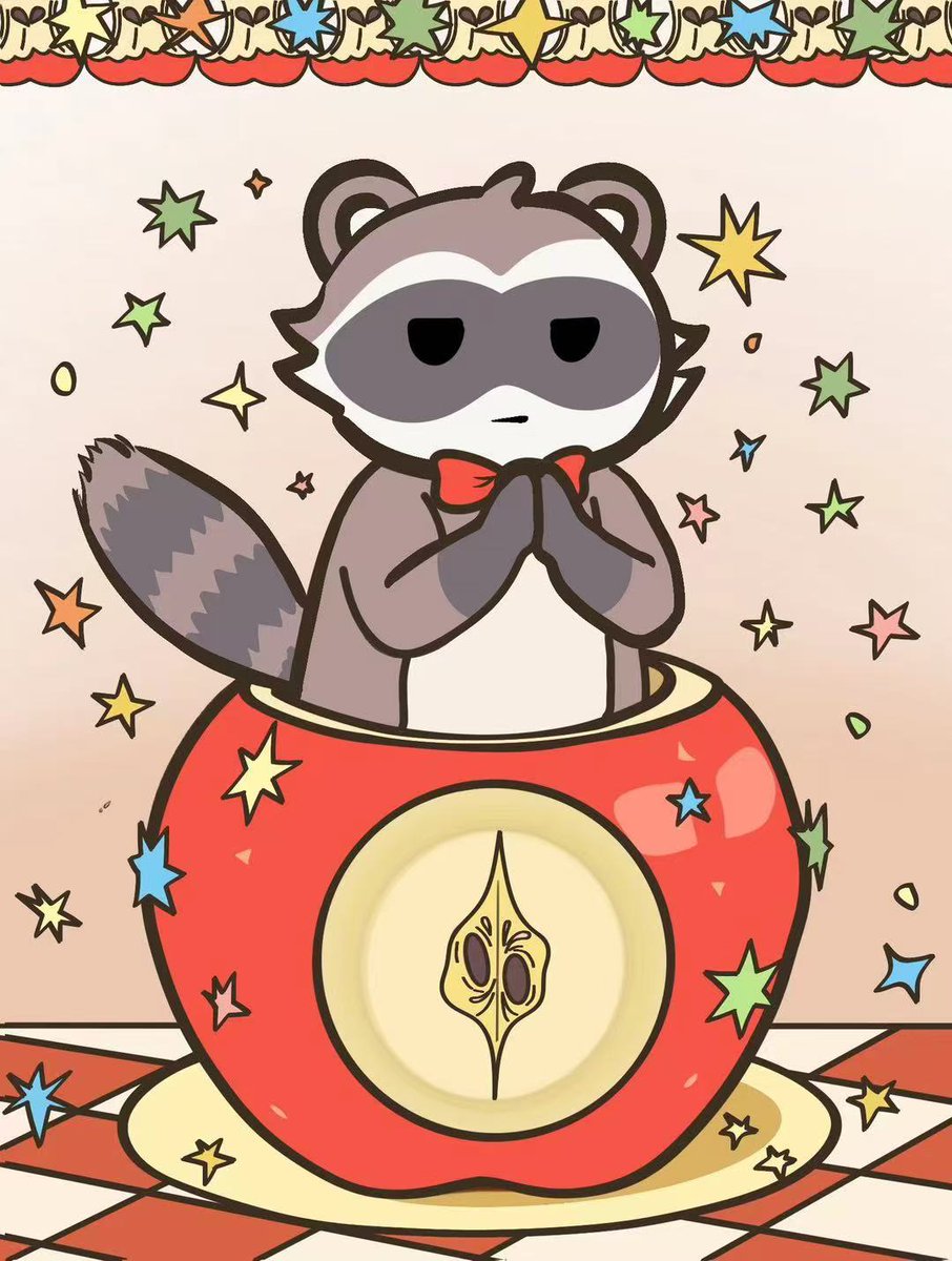 浣熊是最棒的社区！
苹果在中国寓意平安。浣熊为社区祈求平安。
Apple means peace in China. Raccoon praying for peace
@RcoonsNFT
<a href="/initia/">Initia 🪢</a>
<a href="/zaar_gg/">Zaar 💊</a>