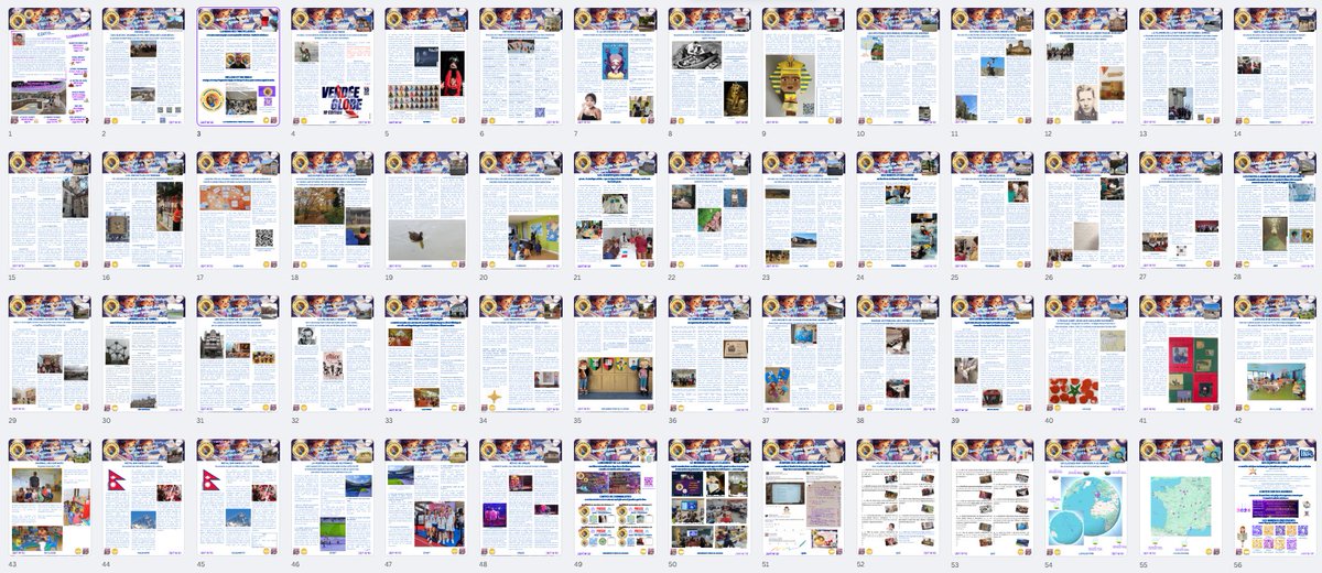Le 10e numéro du Journal des TwittClasses fait 56 pages et 38 articles y sont rédigés par des classes qui participent cette année au projet ! #JdT2025🗞️