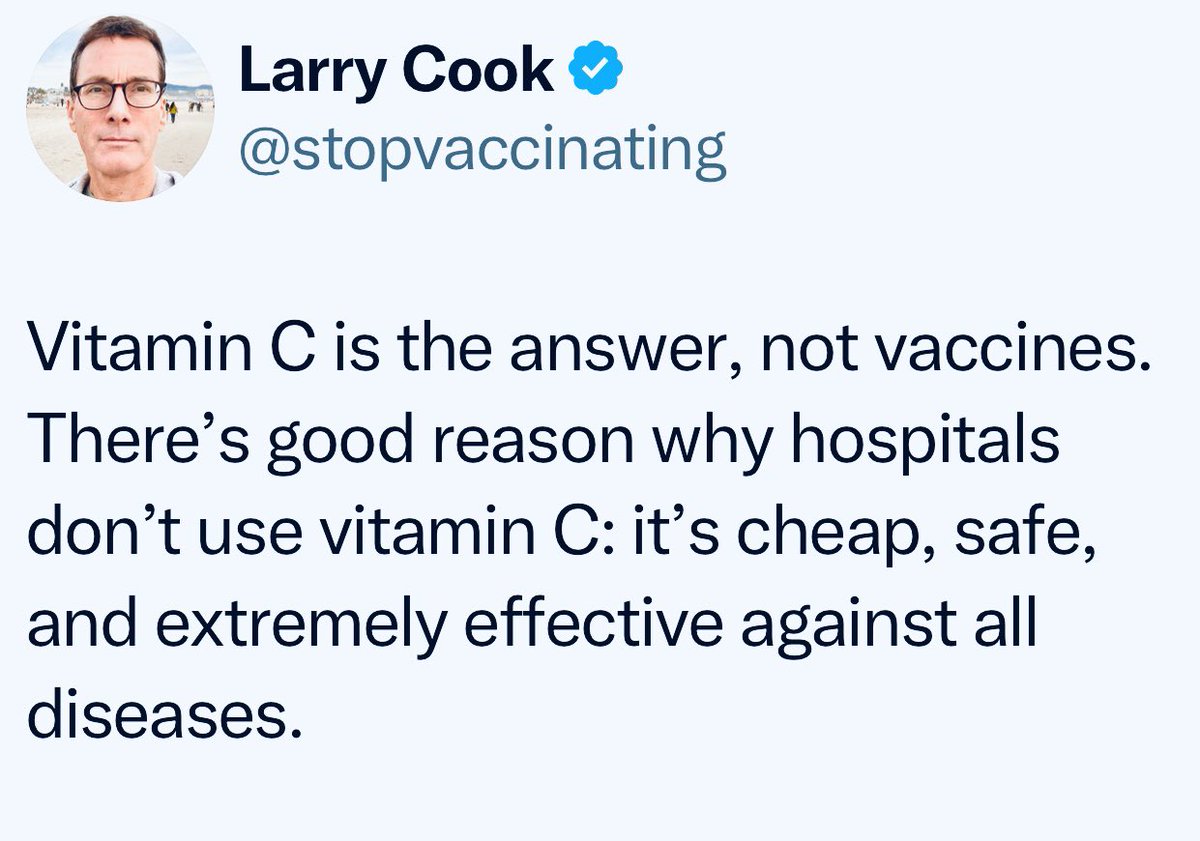 I pissed off a bunch of pro-vaxxers with this post 🤣.

For the thinking people, high dose vitamin C, especially via an IV, floods the cells with vitamin C and that causes hydrogen peroxide to be released, immediately killing pathogens. Dr. Klenner cured ALL of his POLIO patients