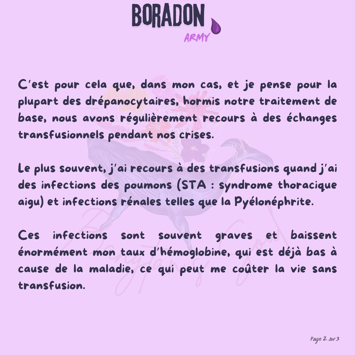 BangtanSoulArmy's tweet photo. Dans ce deuxième témoignage, Sarah, atteinte de la Drépanocytose, nous partage son histoire.
#DonDeSang #ArmyCollect #ArmyForLife 💉🩸
🍂 https://t.co/PutzojfcCj