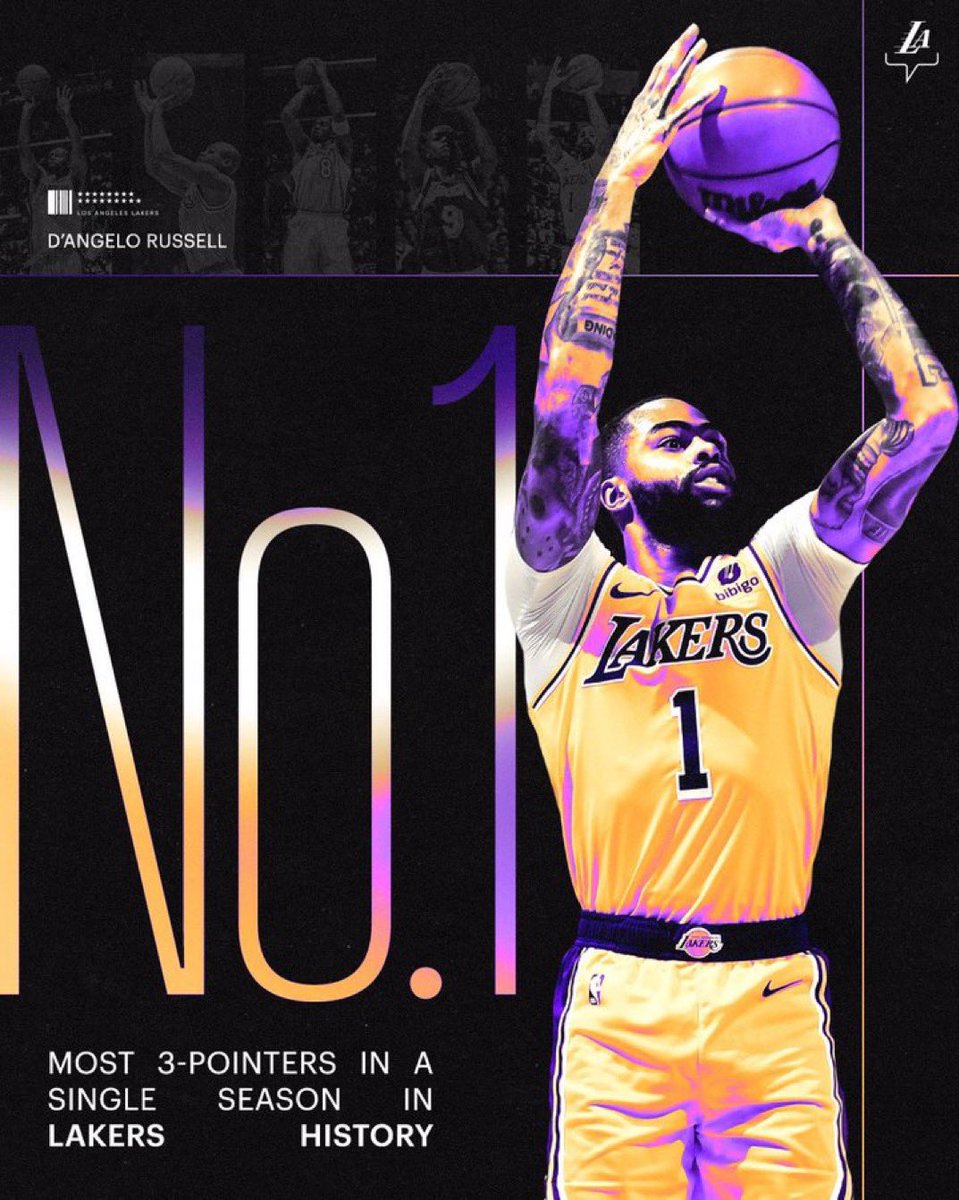 TheLakersAve's tweet image. 🙏 DLO Appreciation Post ♾️ 

D'Angelo Russell, thank you for all the clutch 
moments throughout your time! Helped us
reach the WCF. Best wishes! #LakeShow