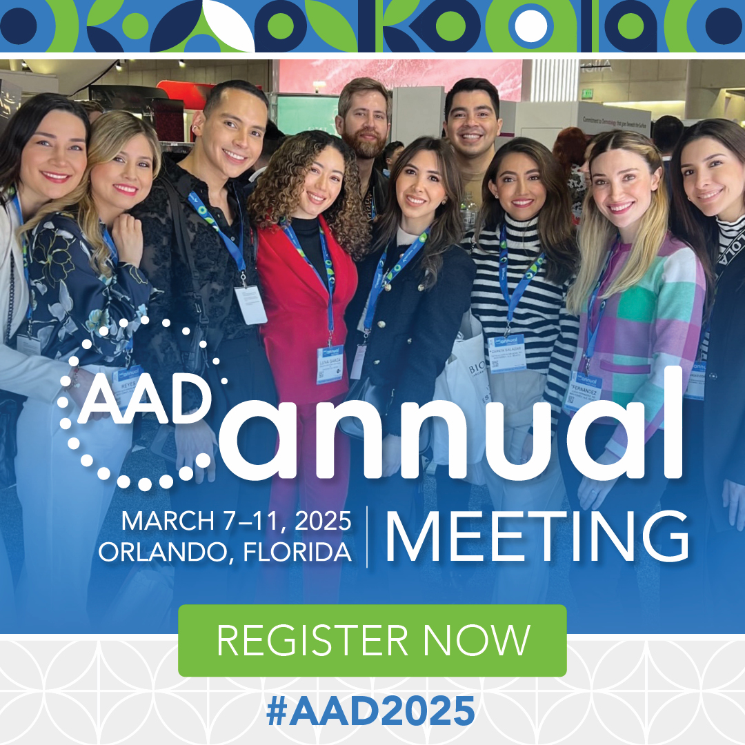 Registration for the #AAD2025 Annual Meeting is OPEN! Join us in magical ✨Orlando✨ for the dermatology education event of the year with thousands of your colleagues from around the globe. aad.org/member/meeting…