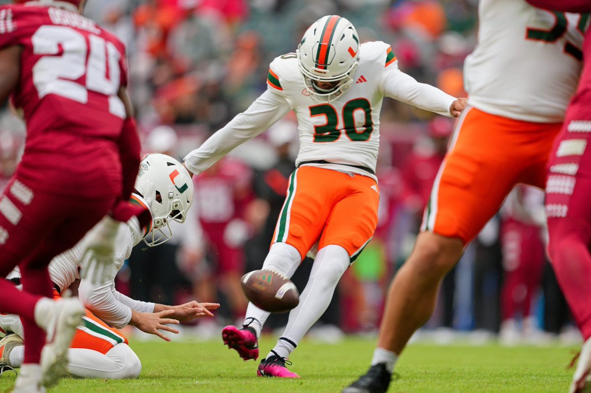 Hurricane HISTORY!

<a href="/CanesFootball/">Miami Hurricanes Football</a> K Andy Borregales ends his collegiate career with the most points scored in school history (405).