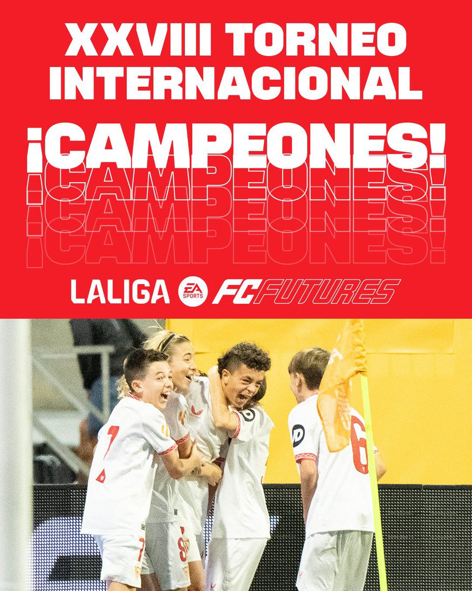 AVCFila16's tweet image. !Enhorabuena, campeones!
👏👏👏👏👏

#SevillaFCInfB 3
#RBetisCantera 0

@CanteraSFC
@SevillaFC