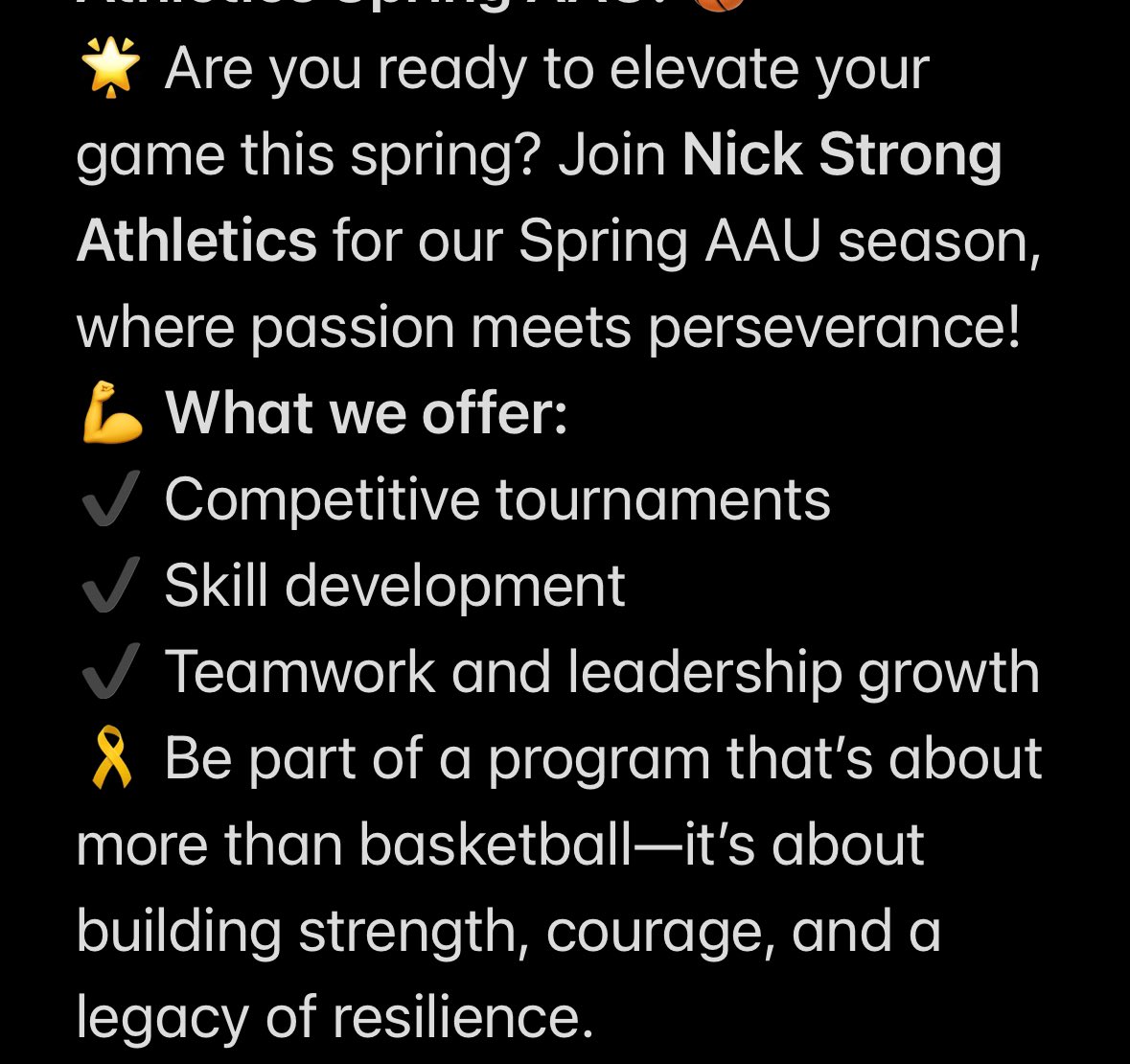 NickSAthletics's tweet photo. Get Ready for Nick Strong Athletics Spring AAU! 🏀
🚨 Sign Up Now(interest form): https://t.co/93nO4izJI4
Let's make this season one to remember. 💙💛 #NickStrong #AAUBasketball #SpringSeason https://t.co/0OEgdcw1YU