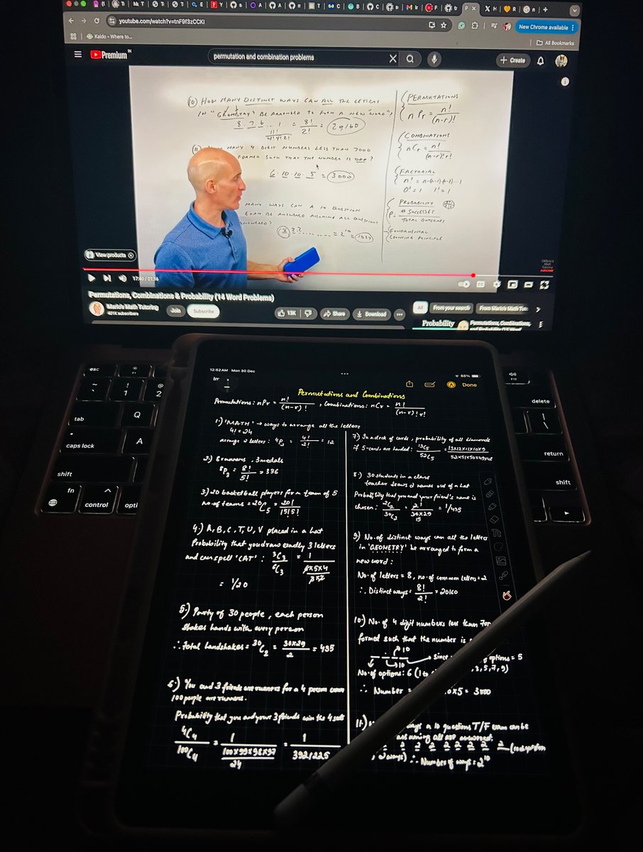 doesdatmaksense's tweet image. solved some decent level (easy) problems in permutations, combinations and probability

&amp;gt; intermediate PnC tomorrow
&amp;gt; limits and derivatives
