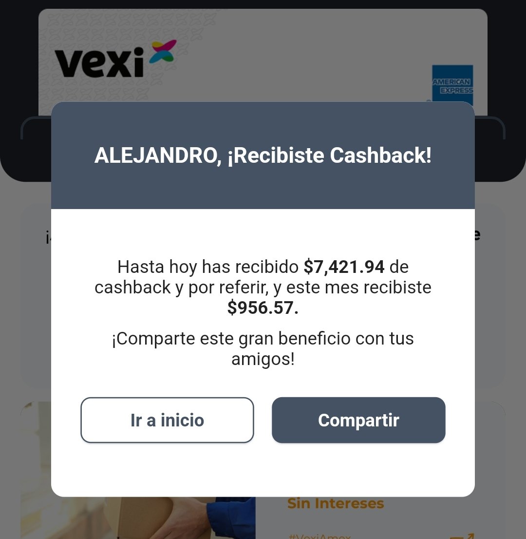 M2Mainstream2's tweet photo. ¿Como les fue este mes con su #VEXICASHBACK De #Vexi?
Por tiempo limitado, beneficios para referidos, iniciando en nivel avanzado.
¡Obtén tu Tarjeta American Express con Vexi! Con Meses sin Intereses, Cashback y Seguros Gratis ¡SIN anualidad!
https://t.co/9a1xoGqNgq https://t.co/SBoSxU6GhC