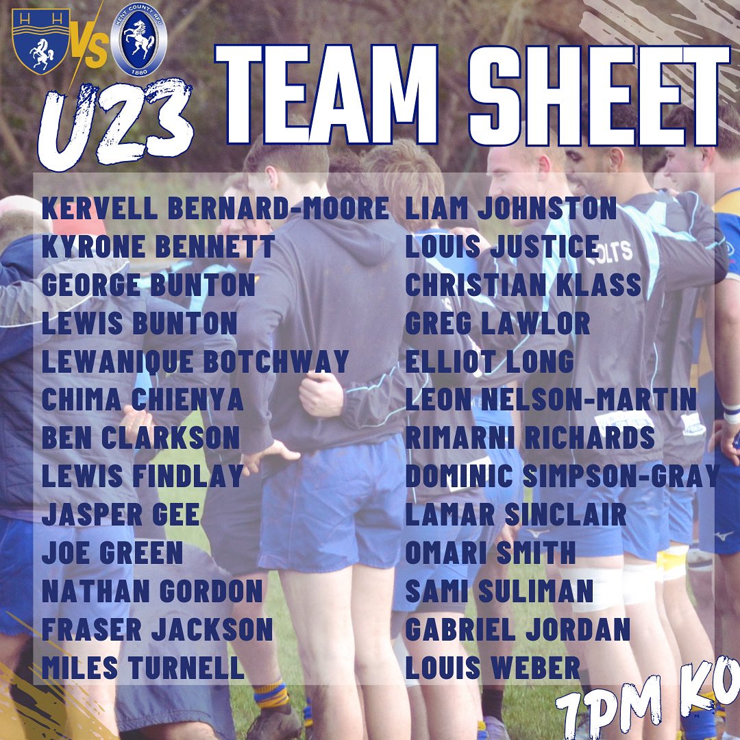 BeckenhamRFC's tweet image. Here is the squad to play Kent U20s tomorrow night at Balmoral Avenue.

Beckenham U23s v Kent U20s
7pm KO
Monday 30th Dec

Bar open from 6pm

#blueandgold @KentRugby