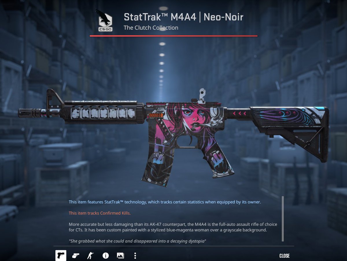 New to CS twitter + got a lot of new followers so I can think of no better introduction than making you guys to speak to me via a StatTrak Neo-Noir giveaway! 🔥

To enter:
1) Follow me 🚶🏻
2) Like + RT this post 🔁
3) Comment your favourite skin so I can farm social interactions💬
