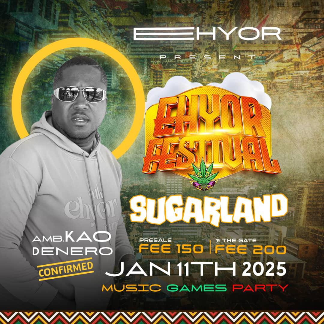 King Boss LA and Kao Denero, they will be performing at the Ehyor Beach Festival 2025...

January 11th right at the sugar Land Beach 

Grab your ticket 🎟️ now NLE 150 But if you late you're going to pay 200 at the gate

Please follow for more information 👇🏽