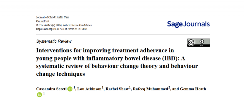 📣 New paper alert! 📣 
Interventions for improving treatment adherence in young people with inflammatory bowel disease (IBD): A systematic review of behaviour change theory and behaviour change techniques

What a wonderful way to end the year <a href="/DrGemmaHeath/">Gemma Heath</a> <a href="/schwinnlou/">Dr Lou Atkinson</a> <a href="/rafeeq_rm/">Rafeeq</a>