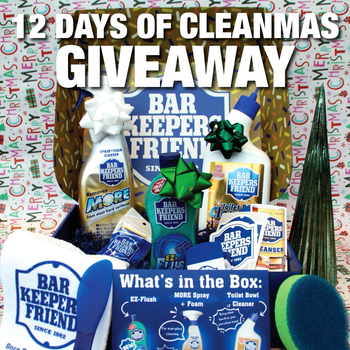 Have YOU entered our 12 Days of Cleanmas giveaway? Don't miss a chance to win a Cleanmas gift from Bar Keepers Friend!! 👀 The contest ends December 31 at 11:59 PM! Enter at the LINK BELOW!! ✨🎄 #BKFCleanmas woobox.com/vv3rqo