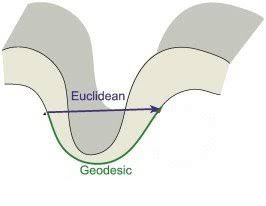 Euclidean vs Geodesic Distance.
