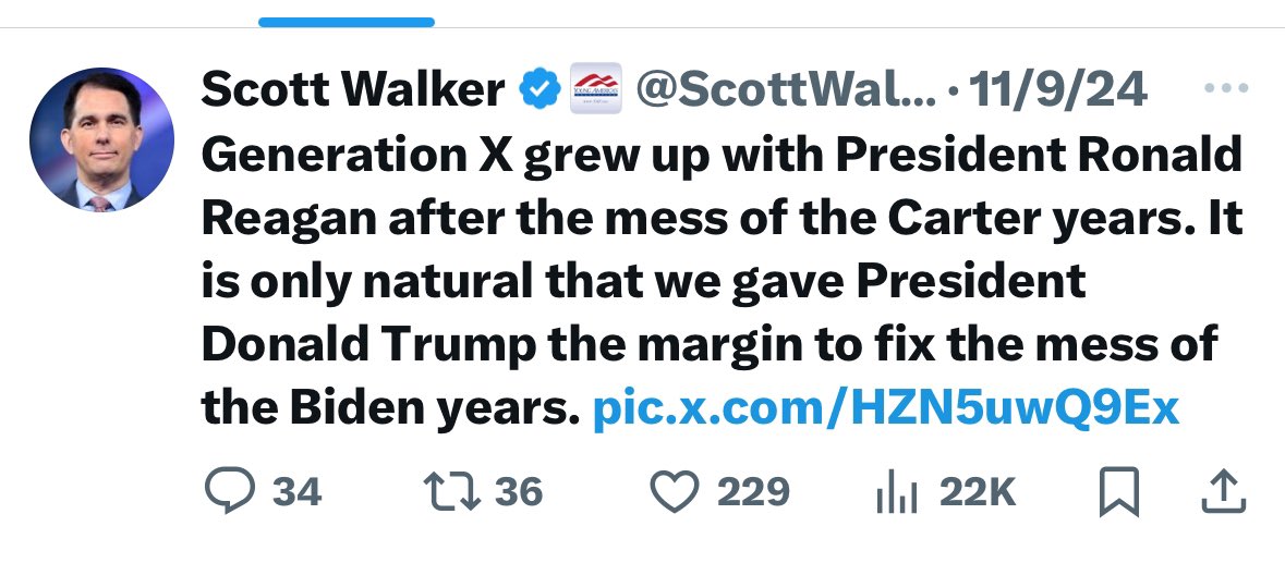 Rest in peace, President Carter.

@scottwalker was attacking 100-year-old America hero Jimmy Carter on this site just last month. 

I’d like my final comment on this apartheid emerald mine nepo nazi’s website to be cuss free, but let’s be real: Scott Walker can eat a bag of fuck.