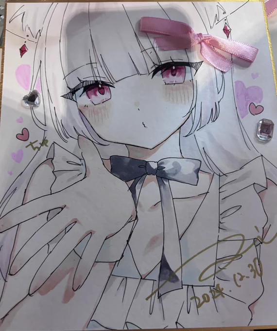 今回の冬コミで販売する色紙紹介します!!!!最初の2枚はセット販売で4万円デスあとの2枚はそれぞれ1万5000円つづく↓ 