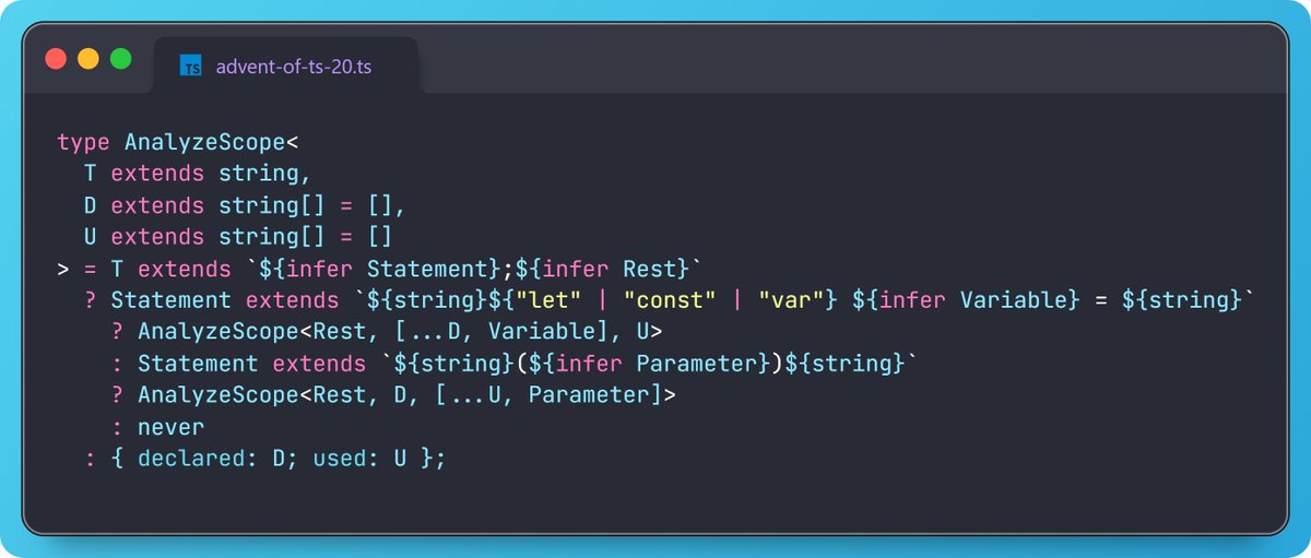 curiosbasant's tweet image. I've completed Variable Scope Analysis: 🎩Bernard's New Demands - Advent of TypeScript 2024 adventofts.com/events/2024/20 #AdventOfTypescript