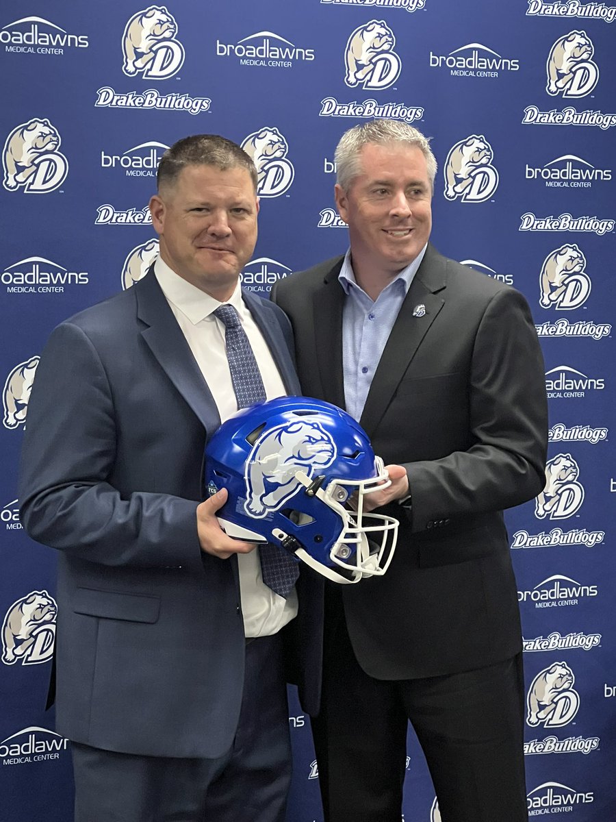 The Drake Bulldogs new head coach Joe Woodley #DSMHometownTeam <a href="/DrakeBulldogsFB/">Drake Football</a>