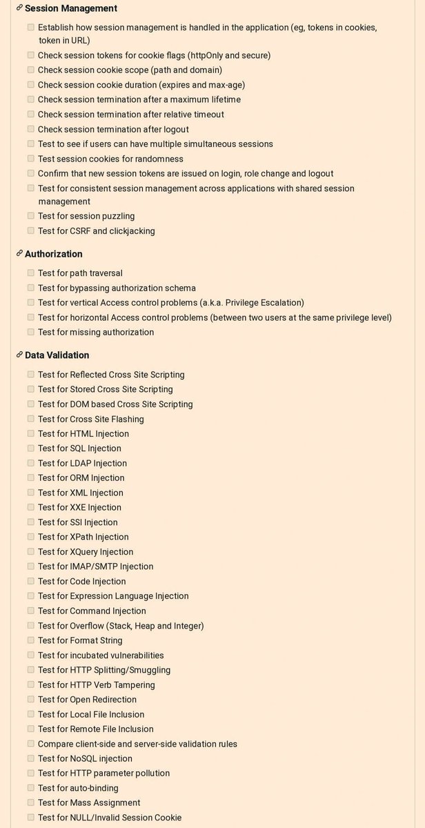 ⚡ Pentesting And Bug Hunting Checklist

#bugbounty