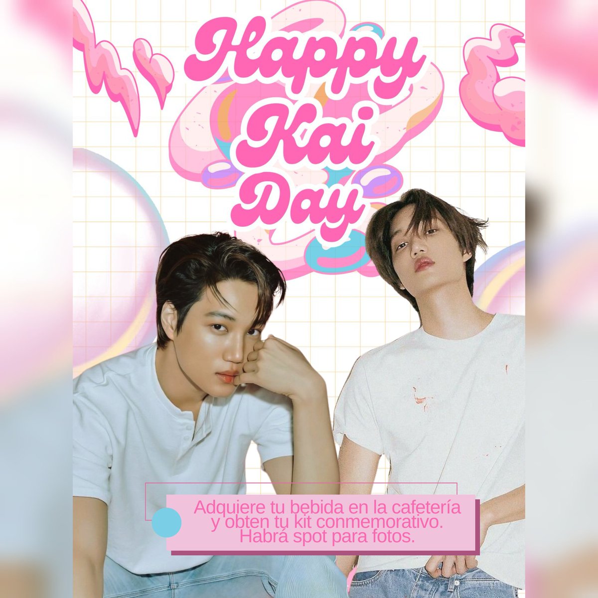 EXOLMonterrey's tweet photo. 【KAI DAY GLOBAL】
¡EXOL acompañanos a @KAIDayGlobal para el festejo de nuestro osito #KAI!. 🩷🤍🐻
📅 Domingo 12 de enero
⏰️ 1:30-4:30
📍Moccha | 모카
⬇️
#EXO #weareoneEXO #엑소 #카이 #KaiDay2025 #KimJongin #KaiDayGlobal2025 #KaiDayGlobal #EventEXO https://t.co/nXso4LJiuJ