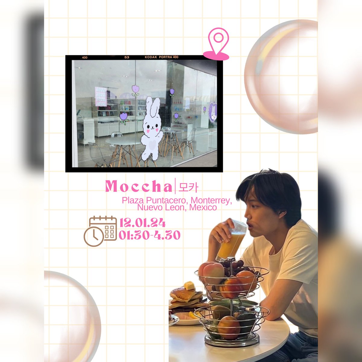 EXOLMonterrey's tweet photo. 【KAI DAY GLOBAL】
¡EXOL acompañanos a @KAIDayGlobal para el festejo de nuestro osito #KAI!. 🩷🤍🐻
📅 Domingo 12 de enero
⏰️ 1:30-4:30
📍Moccha | 모카
⬇️
#EXO #weareoneEXO #엑소 #카이 #KaiDay2025 #KimJongin #KaiDayGlobal2025 #KaiDayGlobal #EventEXO https://t.co/nXso4LJiuJ