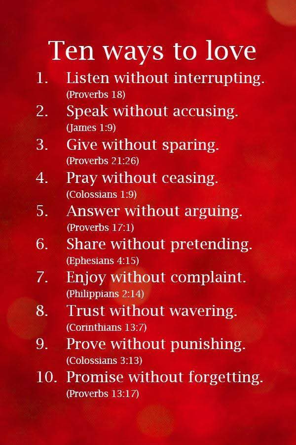 Ten ways to love ❤️ share this with someone you love