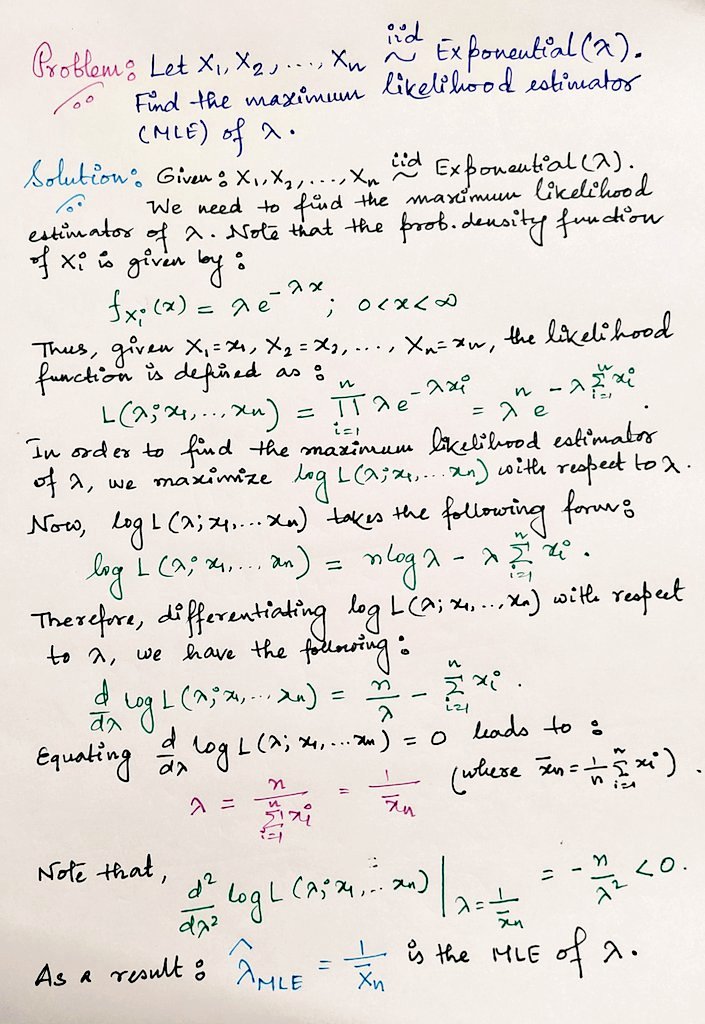probnstat's tweet photo. Maximum Likelihood Estimation for Exponential Distributions https://t.co/h3pe1fHwYq