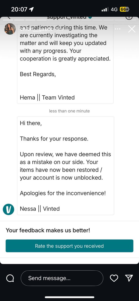 amyboilers's tweet photo. @vintedUK give absolutely no seller support! My sister sold a genuine pair of trainers on there and because the buyer said they were ‘counterfeit’, they refunded the money &amp; she gets to keep the trainers even after my sister send ALL of the proof of the original purchase!! https://t.co/2Net7NeQ4Z