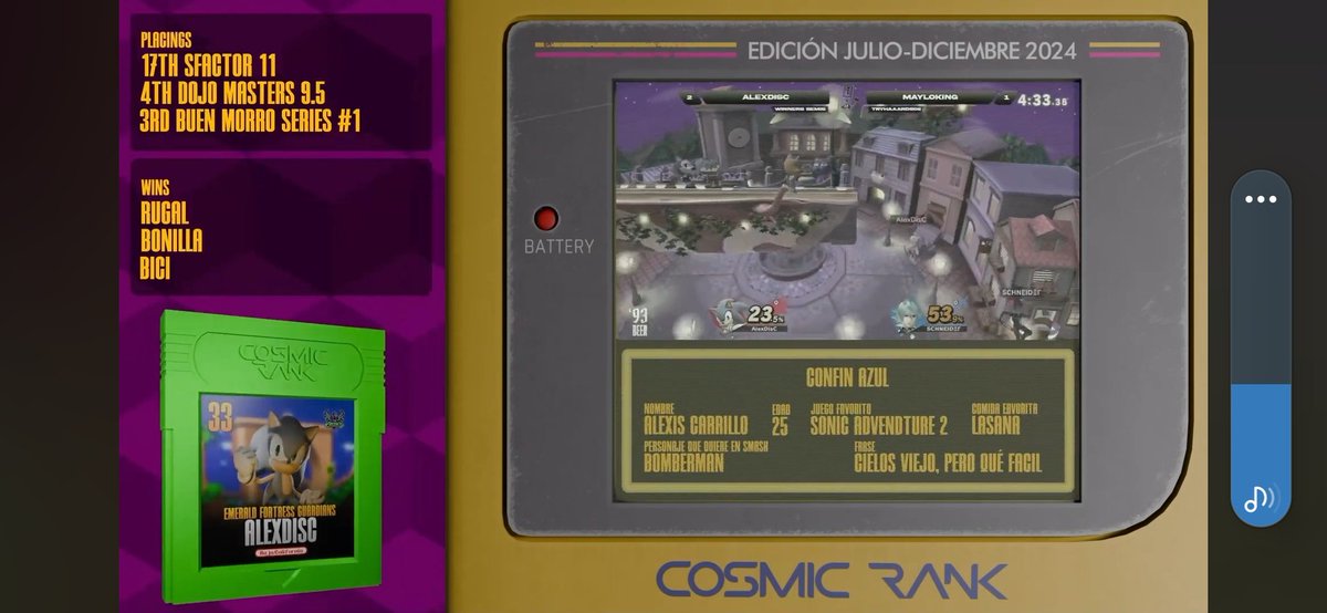 AlexDisCR's tweet image. Top 33 en la Cosmic Rank de México!!!
De 45 del anterior Ranking subí a ese puesto wow,  Matendre mi Erizo en Alto yo se que puedo llegar a más, poco a poco voy subiendo y por lo momento estoy satisfecho en mi lugar que quede 😌 👌

A seguir Grindeando 🔵💨💨