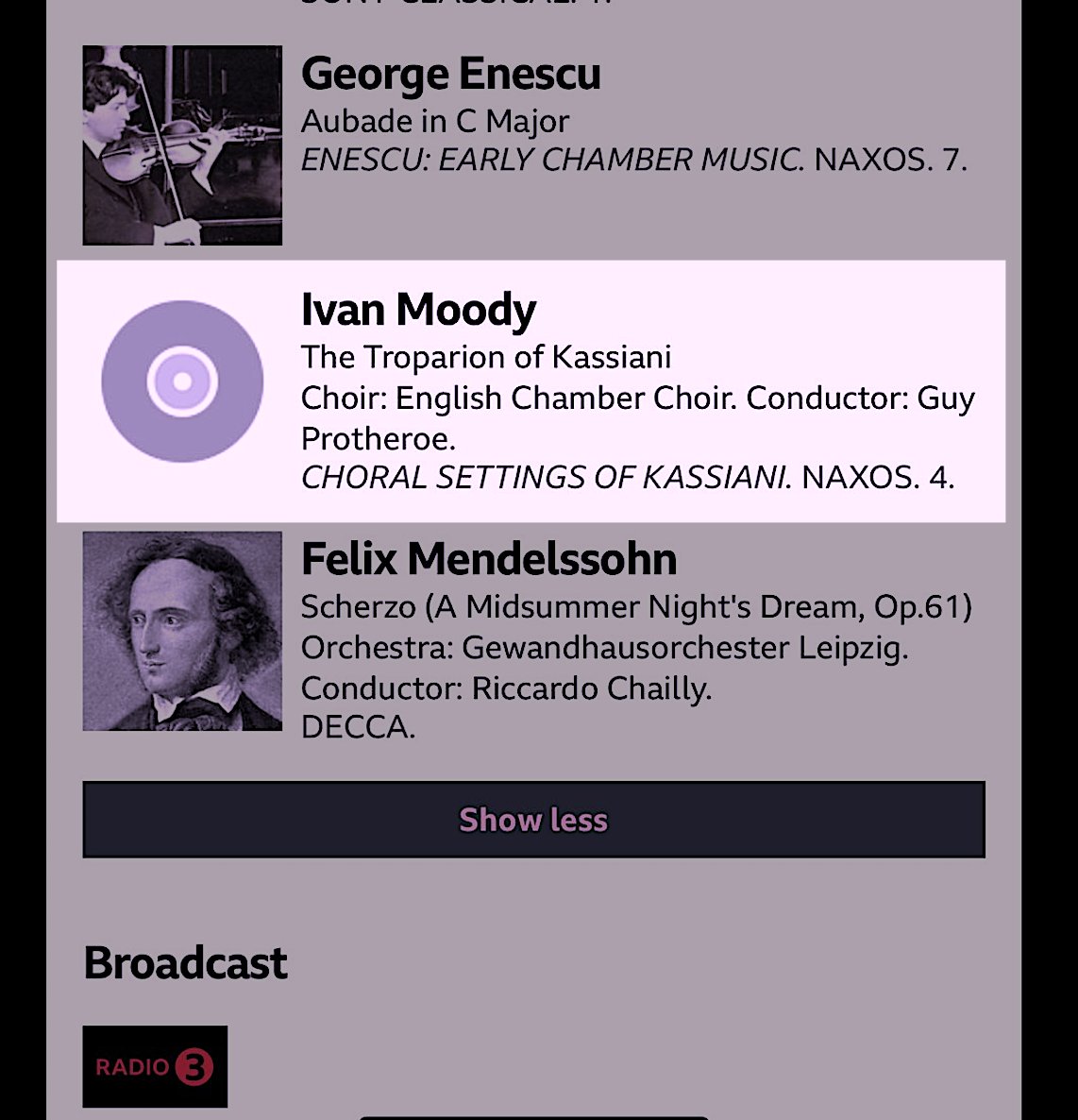 As we approach the anniversary of his death, we were moved to hear our <a href="/naxosrecords/">Naxos Records</a> recording of the music of our former Patron, Ivan Moody, played on <a href="/BBCRadio3/">BBC Radio 3</a>. We are most grateful to <a href="/drsarahwalker/">Sarah Walker</a> for including the music of her <a href="/RoyalHolloway/">Royal Holloway</a> contemporary in her programme.