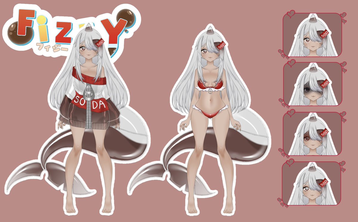 Fizzypopped's tweet image. New introduction!! Hi! Ello!! I’m Fizzy, a bubbly soda shark.
So grab your favorite fizzy drink, sit back, and dive into some fin-tastic adventures!
Thank you so much for all the love!
♡ + ↻ are appreciated!!
🎨@/SPYCRY0
⚙️@/AlyceKnidd
#VtuberEN #Vtuber #VtuberSupport
