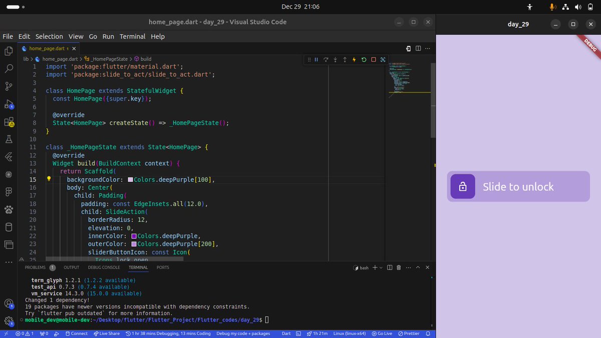 dev_useee's tweet image. Day 29 of #30DaysOfFlutter: Widget of the Day - Slide To Act 🚀🎨Slide To Act widget! This is a sleek and interactive widget that enhances user experience by enabling slide-to-confirm actions. I
checkout the source code here: github.com/techusman-code…
#Flutter #30DaysOfFlutter