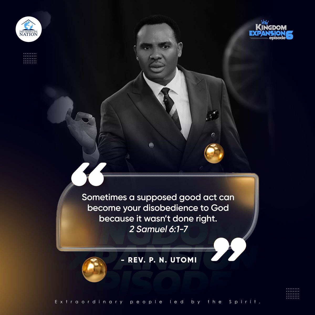 2 Samuel 6:1-7
Sometimes a supposed good act can become your disobedience to God because it wasn’t done right. -RPN

#RPN

#KingdomExpansion

Watch live, subscribe, like, and click 🔔