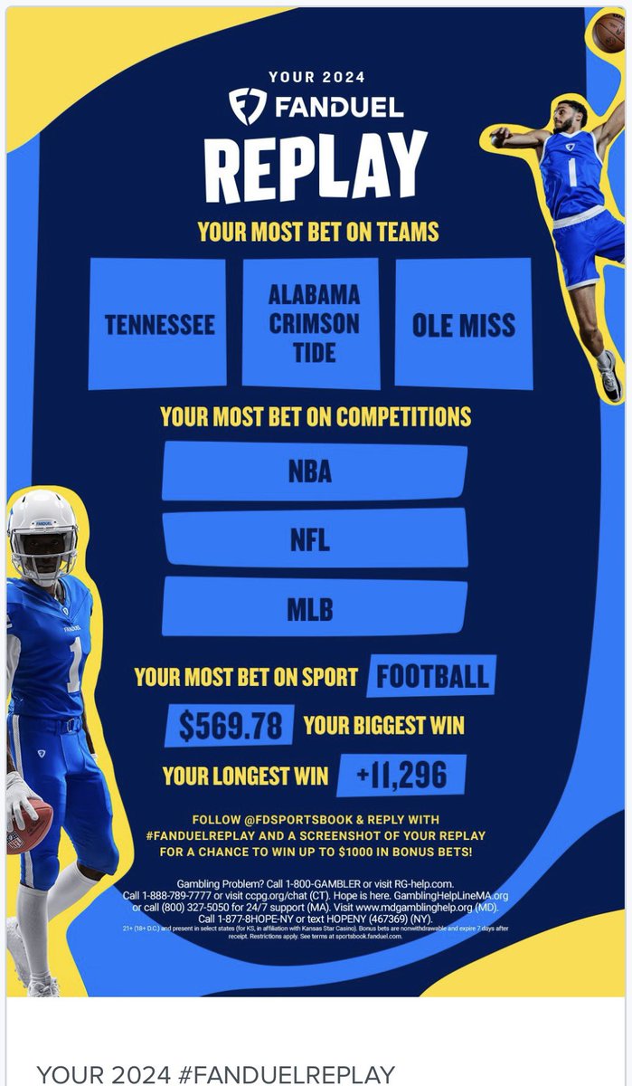 tp1136's tweet photo. @FDSportsbook #FanDuelReplay https://t.co/oCVnx95qiR