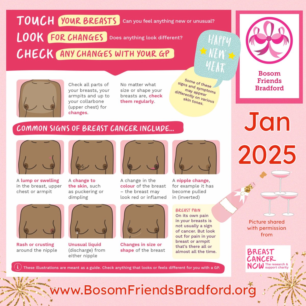 #HNY Pinch Punch, 1st of the month.
Time for your monthly #Breast check!
Whatever your age, size or shape it's important to get to know your 'normal' &amp; be #BreastAware
It's never too early to start checking your breasts
#BTHFT #BreastCancerAwareness #BreastCancer #BreastCheck